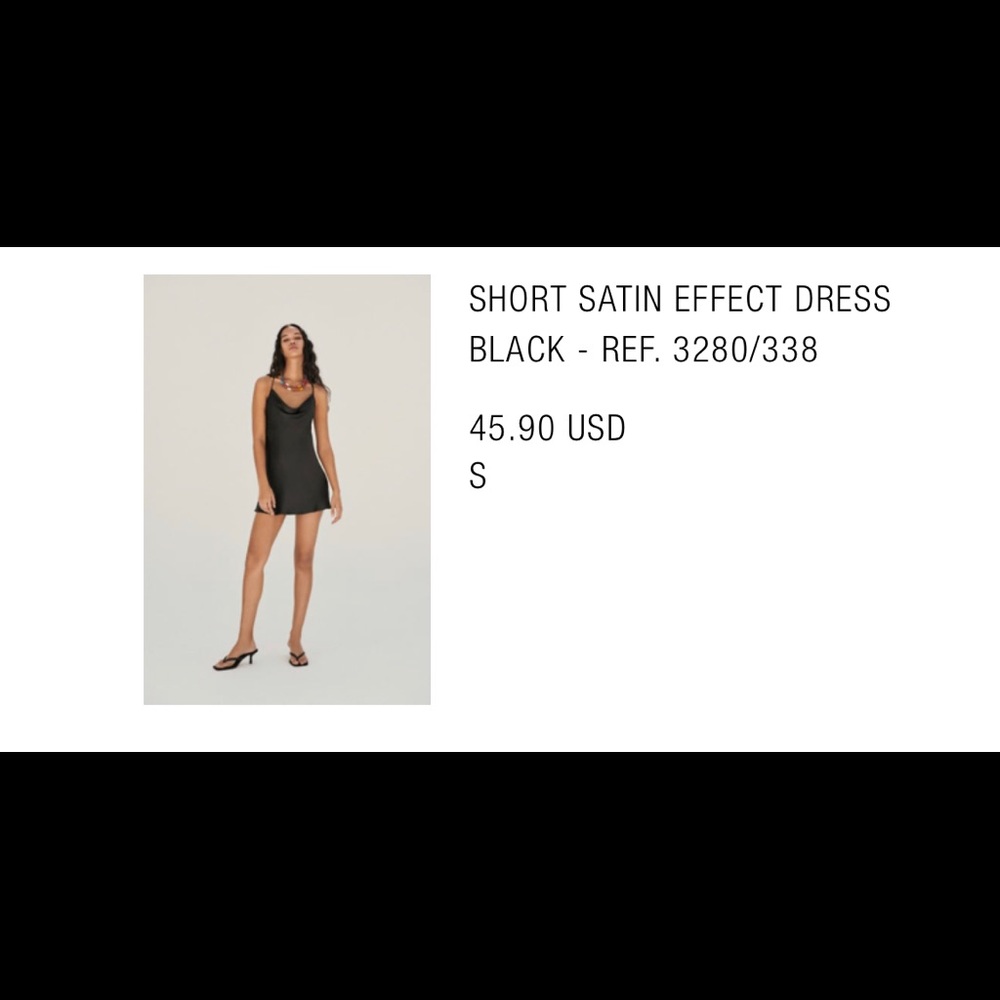 Zara satin LBD